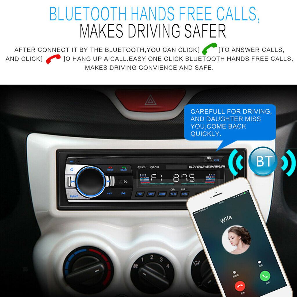 Bluetooth Car MP3 Player Device Bluetooth AUX USB TF Broadcast Handsfree Call