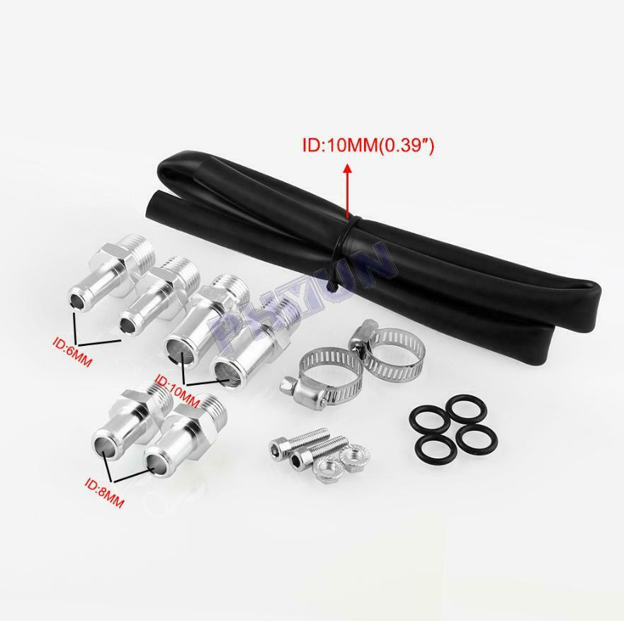 Oil Catch Can Reservoir Tank Kit Engine Black Polish Baffled Universal Aluminum