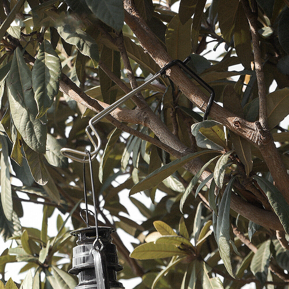 Outdoor Aluminum Alloy Tent Pole Lamp Holder Hook Camp Lantern Hanger Black @