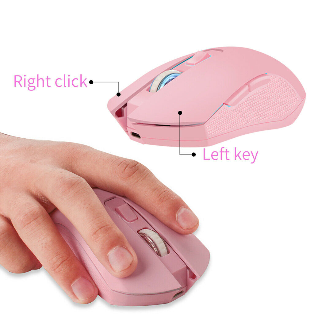 Wireless USB Optical Gaming Mouse Rechargeable with Backlit PC Laptop Mice