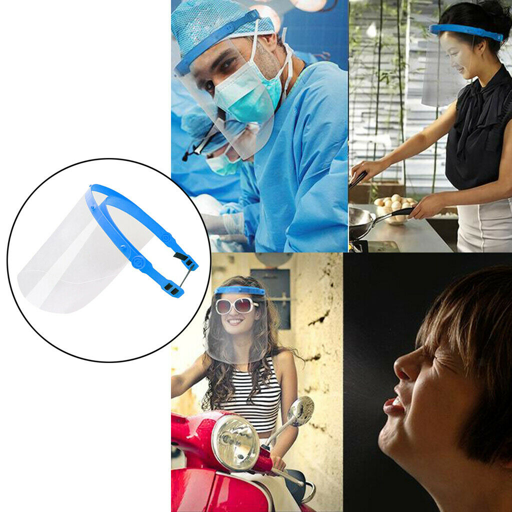 2Pcs Full Face Shield Cover Reusable Clear Protective Visor   Unisex