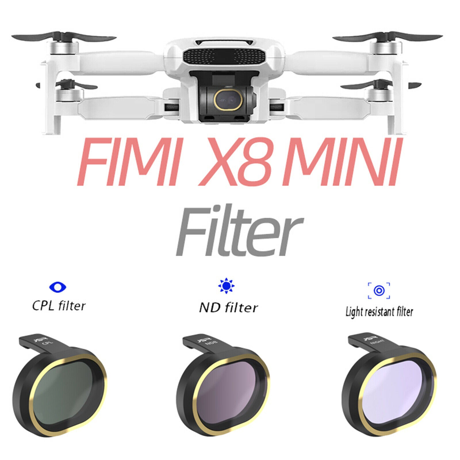 4Pcs Camera Lens Filter ND8 ND16 ND32 ND64 Drone Parts for  FIMI X8 SE