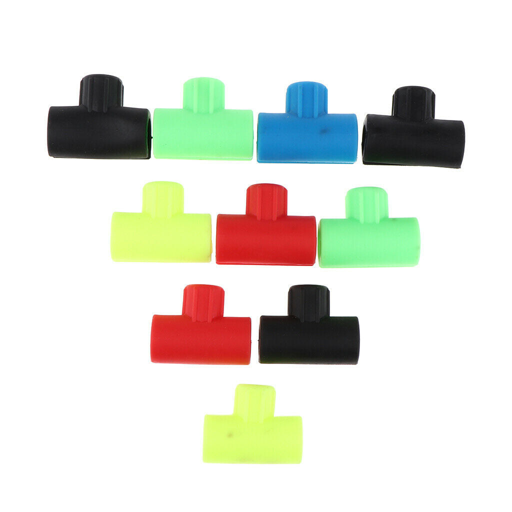 10pcs Silicone Fishing Connectors Clip Accessaries for Line Spool and Rod