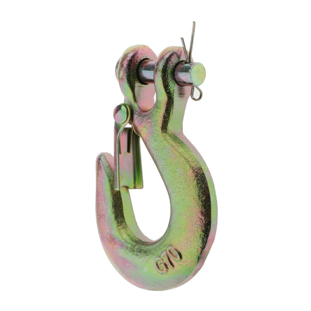 1x 1/4" G70 Steel Clevis Winch Hook 4WD Heavy Duty Chain Hook Slip Hook