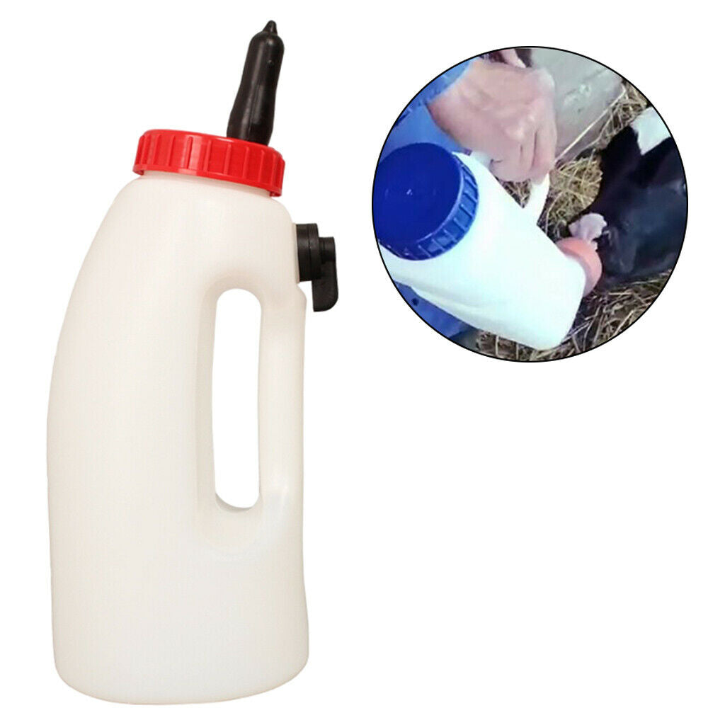 Livestock Calf Milk Feeding Bottle Adjustable Flow with Handle Feeding Tools