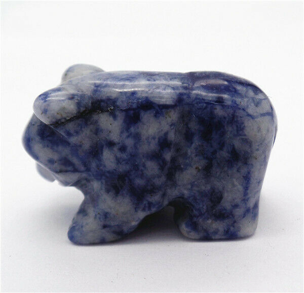 38x24x16mm Natural Blue Sodalite Carved Bear Decoration Statue Home Decor HH7750