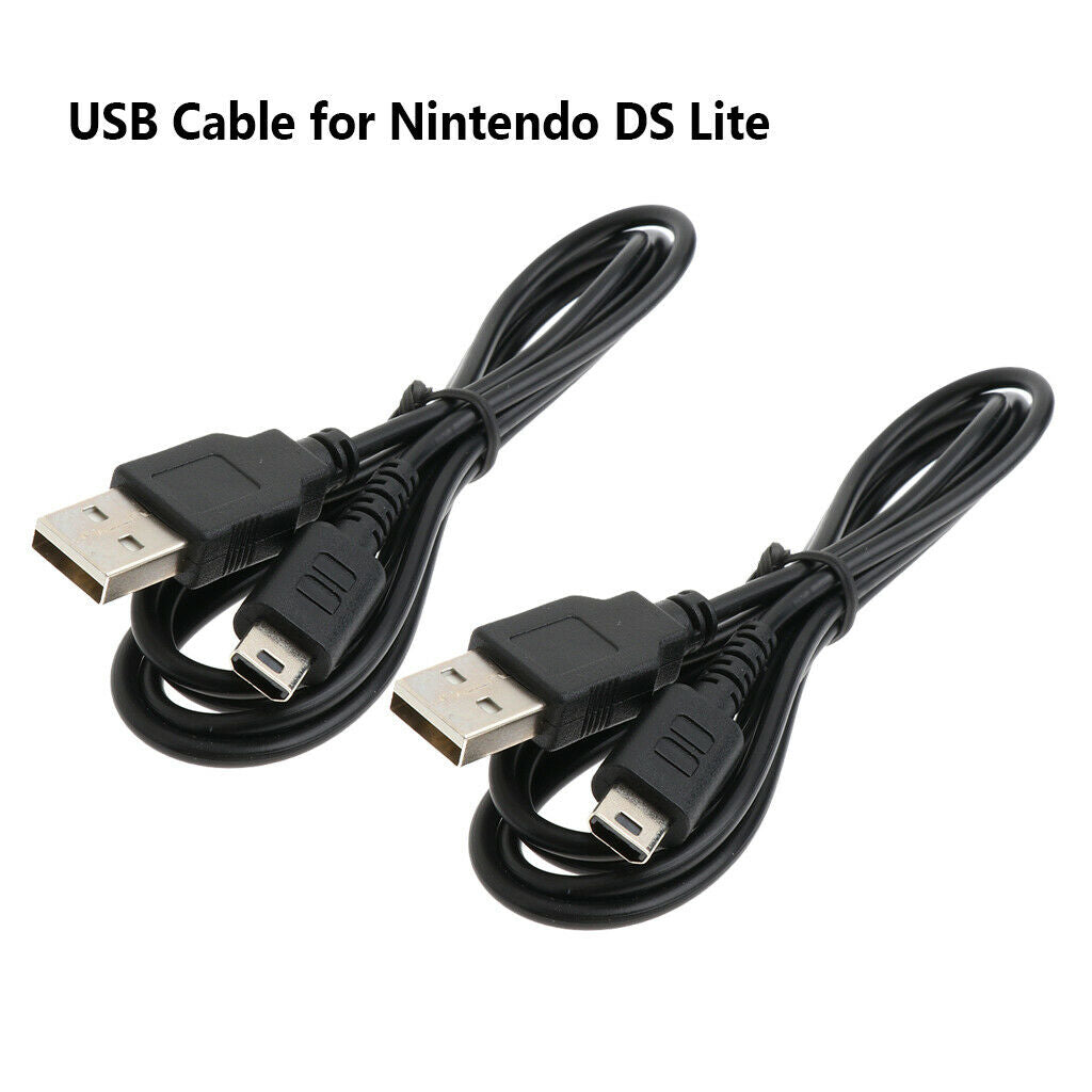 2pcs USB Charger Cable Lead Wire Fit for Nintendo DS Lite NDSL Controller