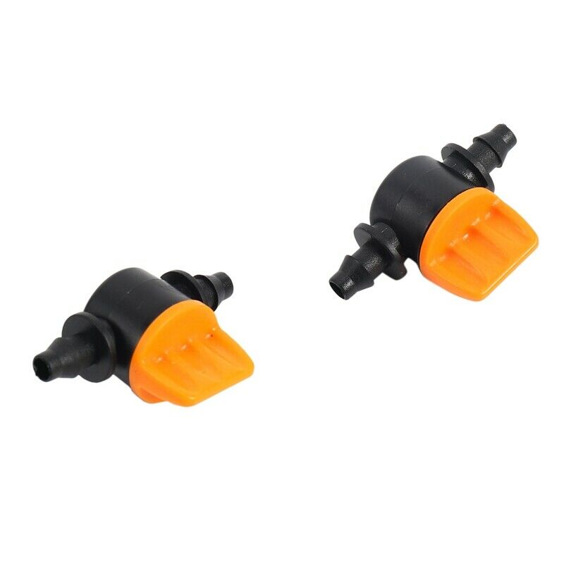 1X(Mini Valve With 4/7Mm Hose Garden Irrigation Barbed Water Flow Control Valv4)