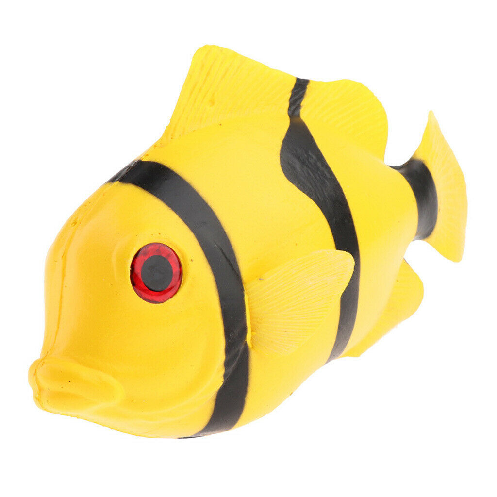 Lifelike Artificial Clownfish Ornament for Aquarium Decortion Yellow