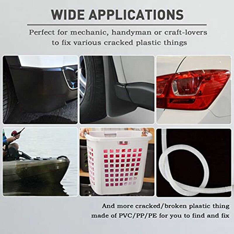 100 Pieces Plastic Welding Rods PP/PVC/PPR Plastic Welder Repair Rods for Car Q7