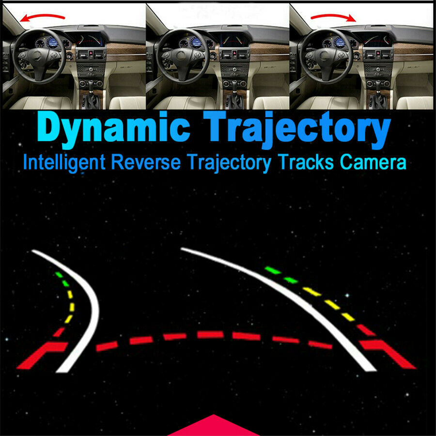 1 Pc HD Car Rear View Camera with Dynamic Trajectory Moving Guide Parking Line