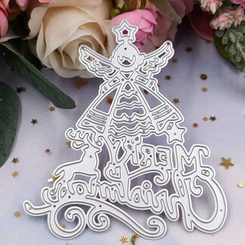 Merry Christmas Angel Metal Cutting Dies Stencil DIY Scrapbooking Album Paper