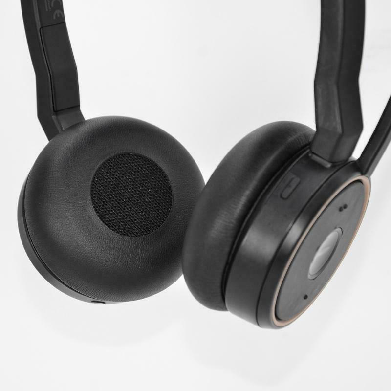 1 Pair Replace EarPads Cover for Evolve 75 75+ / 75 UC Headphone Soft Sponge