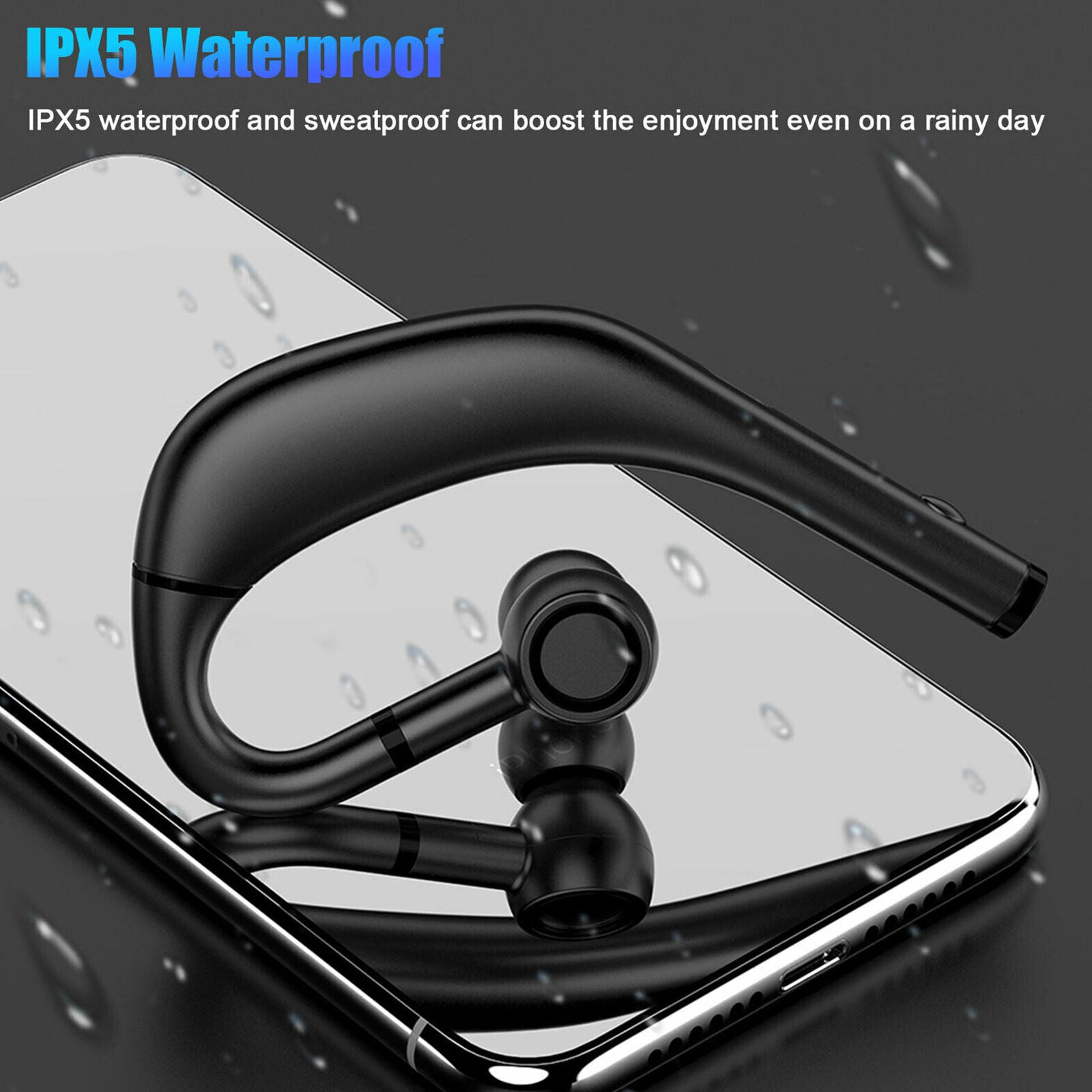 Wireless Bluetooth 5.0 Headset Stereo Driving Trucker Earphone Earbuds