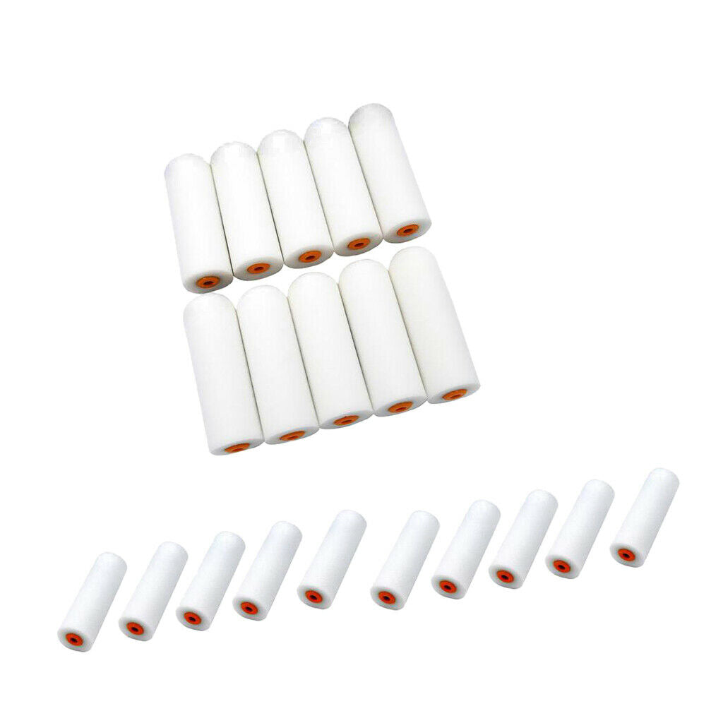 20PCS MINI FOAM PAINT ROLLER SLEEVES PAINTING DECORATING 4" SPONGE ROLLERS