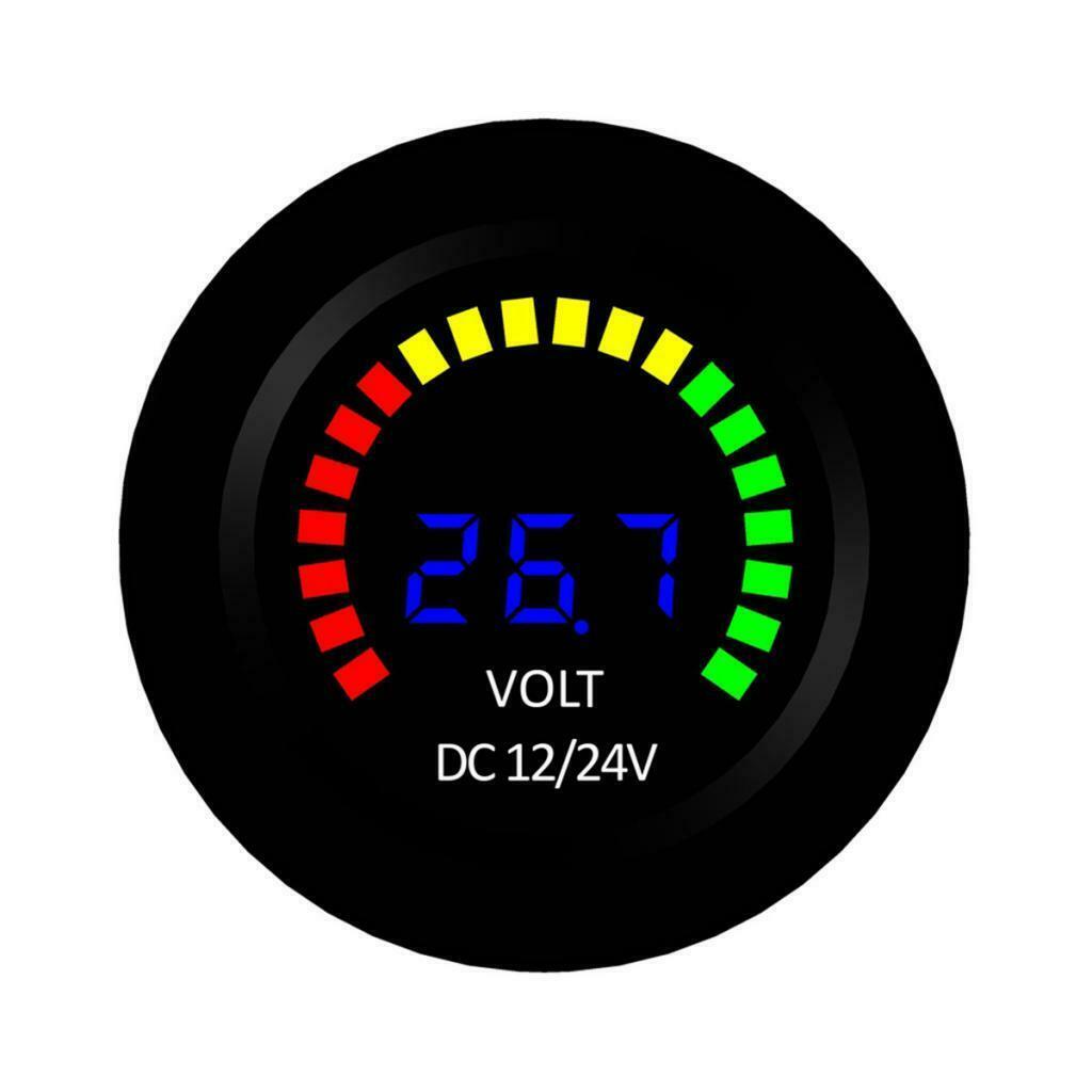 Pack of 1 Waterproof 12V/24V Car Van Boat Marine Voltmeter Voltage Battery