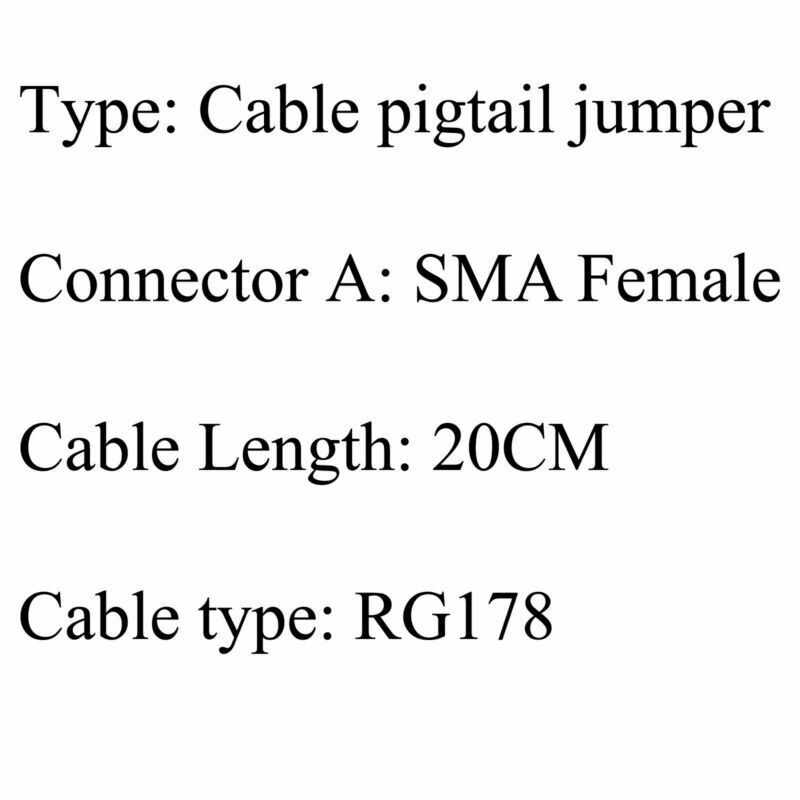 5X RG178 SMA Female To PCB Solder Pigtail Cable For Wireless LOW LOSS USA 20CM