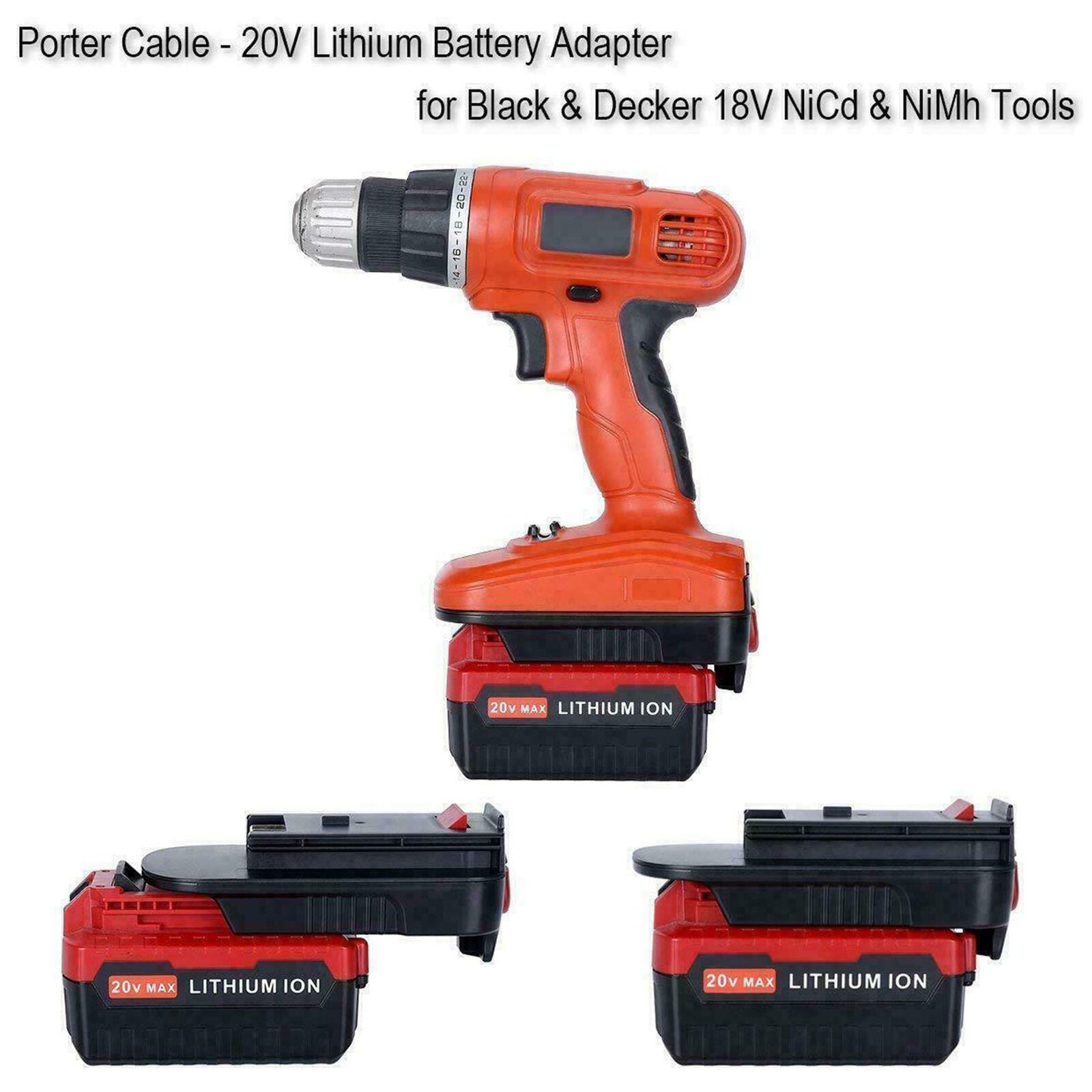 20V To 18V Li-Ion Battery Adapter HPA1820 For 18V Cordless BLACK&DECKER Tools