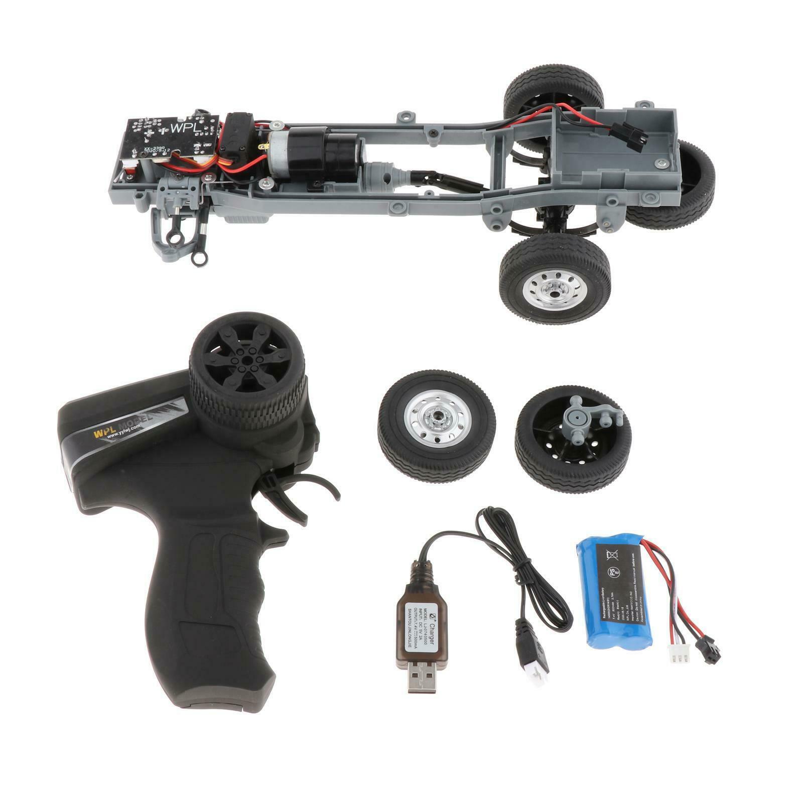 1/10 scale Electric RC Car Carbon Fiber Body Frame Chassis Kit with 4