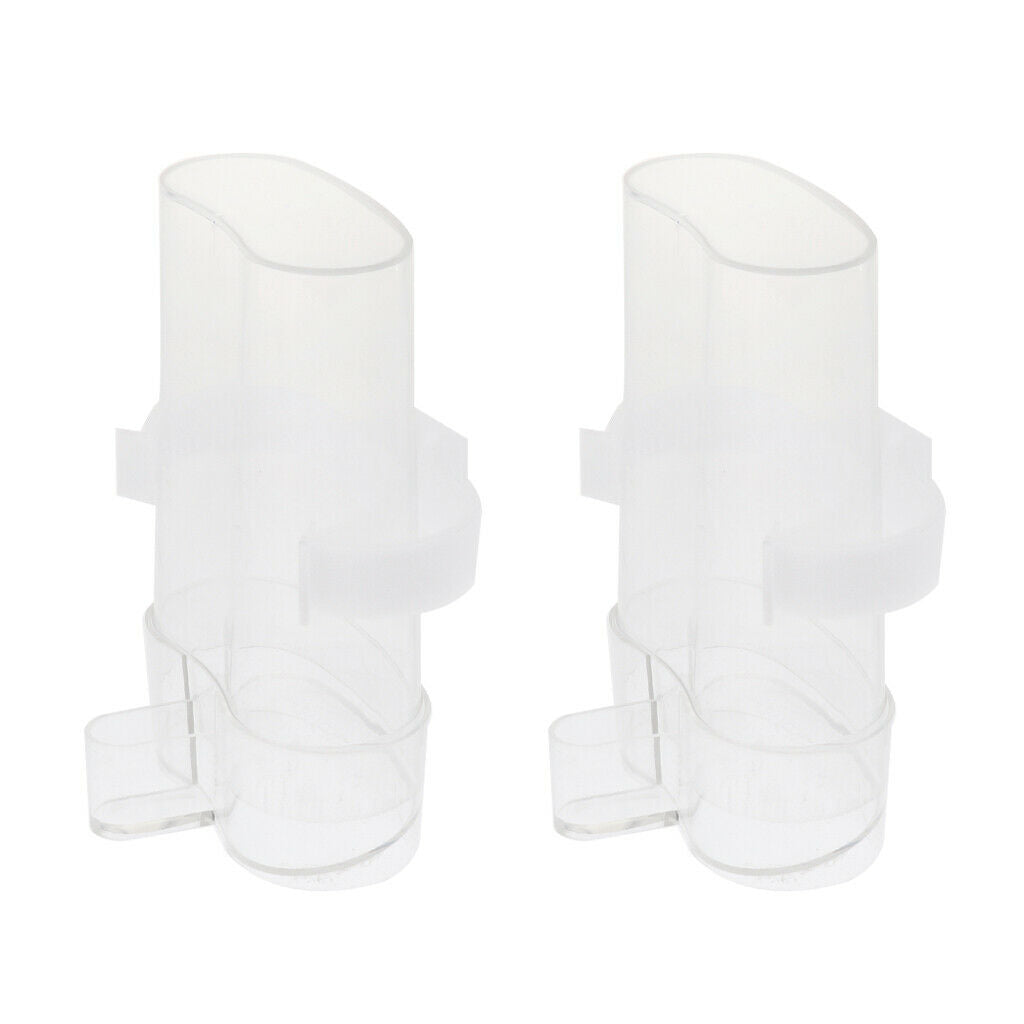 2 Pack Poultry Water Drinking Cups- Bird Plastic Automatic Drinker- For Parrot