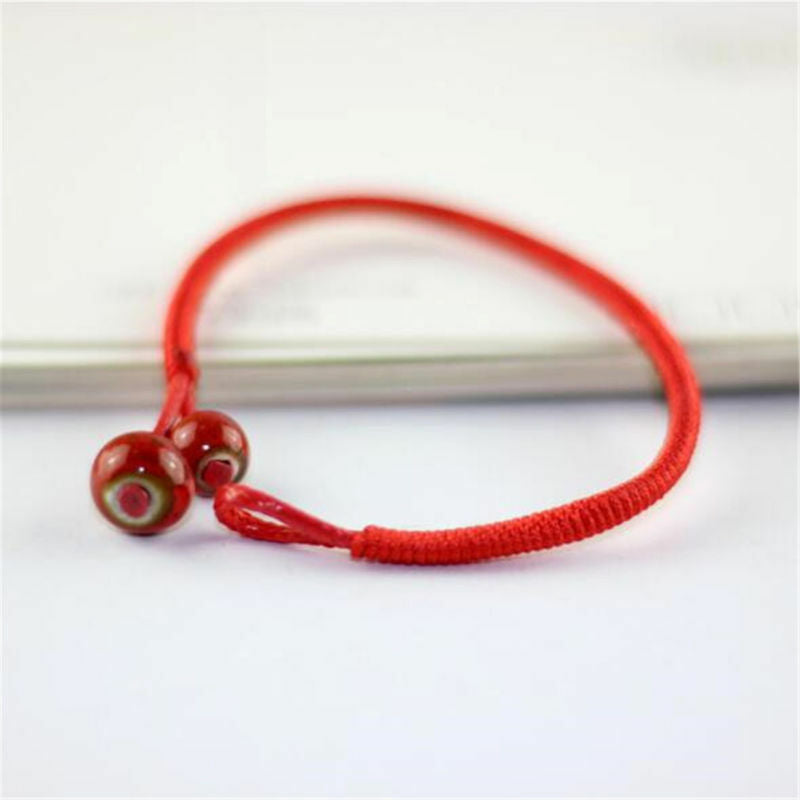 2X Lucky Red String Bracelets Men Women Hand Braided Bead Bracelet Jewelry Gift