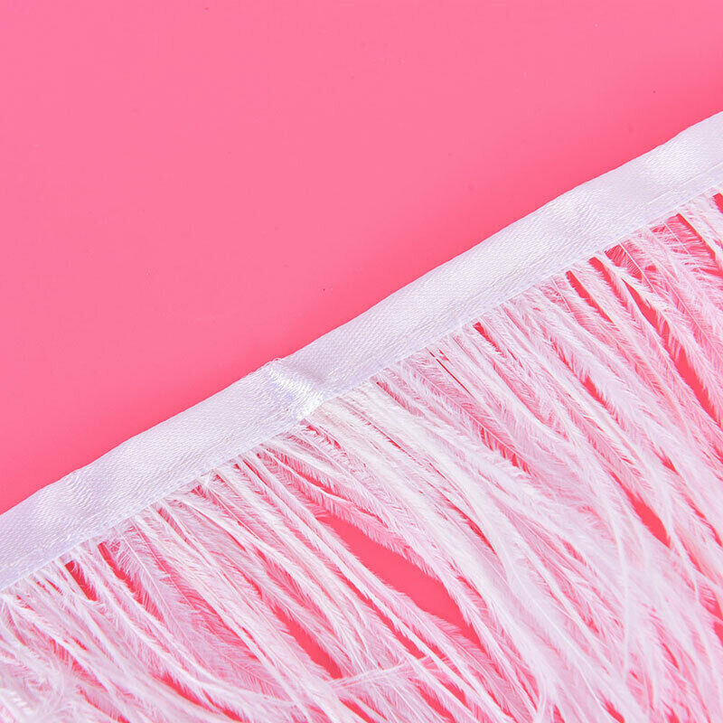 Ostrich Feather Trims Ribbon 8-10cm Ostrich for Clothing Sewing Feathers .l8
