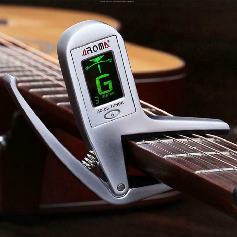 2 IN 1 Guitar Tuner Capo Professional Smart Combination of Metal Capo Tuner