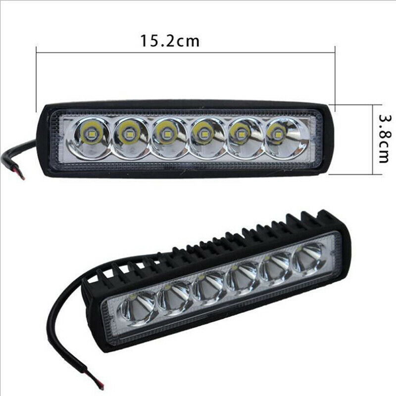 6inch 18W 6LED Work Light Bar Flood Spot Beam Offroad Car SUV Driving Work LA Rf