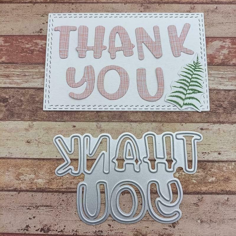 Thank You Metal Cutting Dies Stencil DIY Scrapbooking Album Paper Card Template