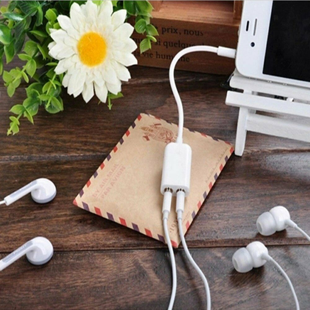 2pcs 3.5mm Audio Aux Splitter Cable Male to 2 Female Music Splitter Cord