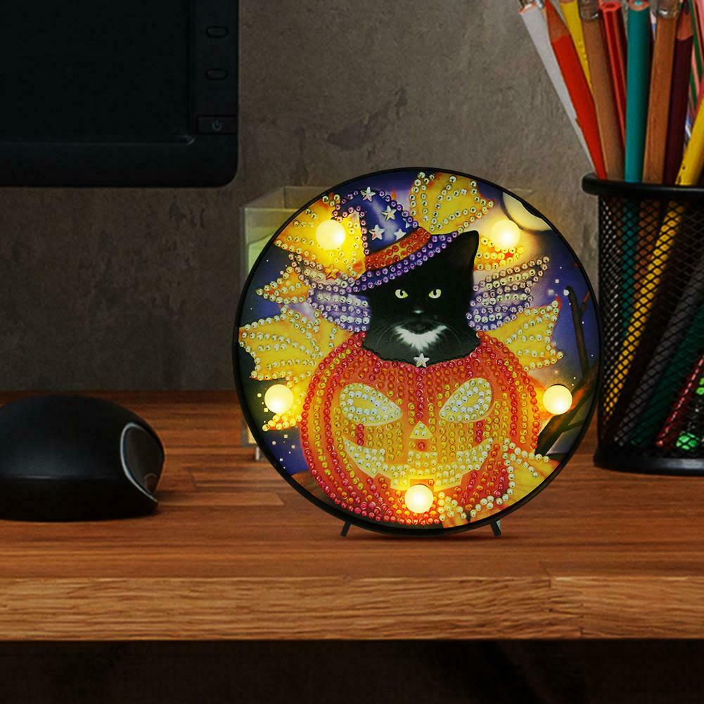 LED Lamp DIY Diamond Painting Special-shaped Partial Drills Halloween Decor @