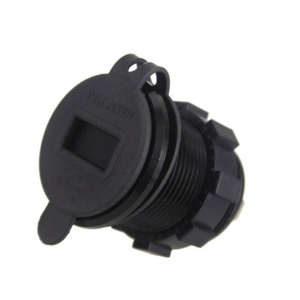 Car Motorcycle 5V 2.1A+1A Dual USB Power Chargers w/ Red LED Voltmeter Black