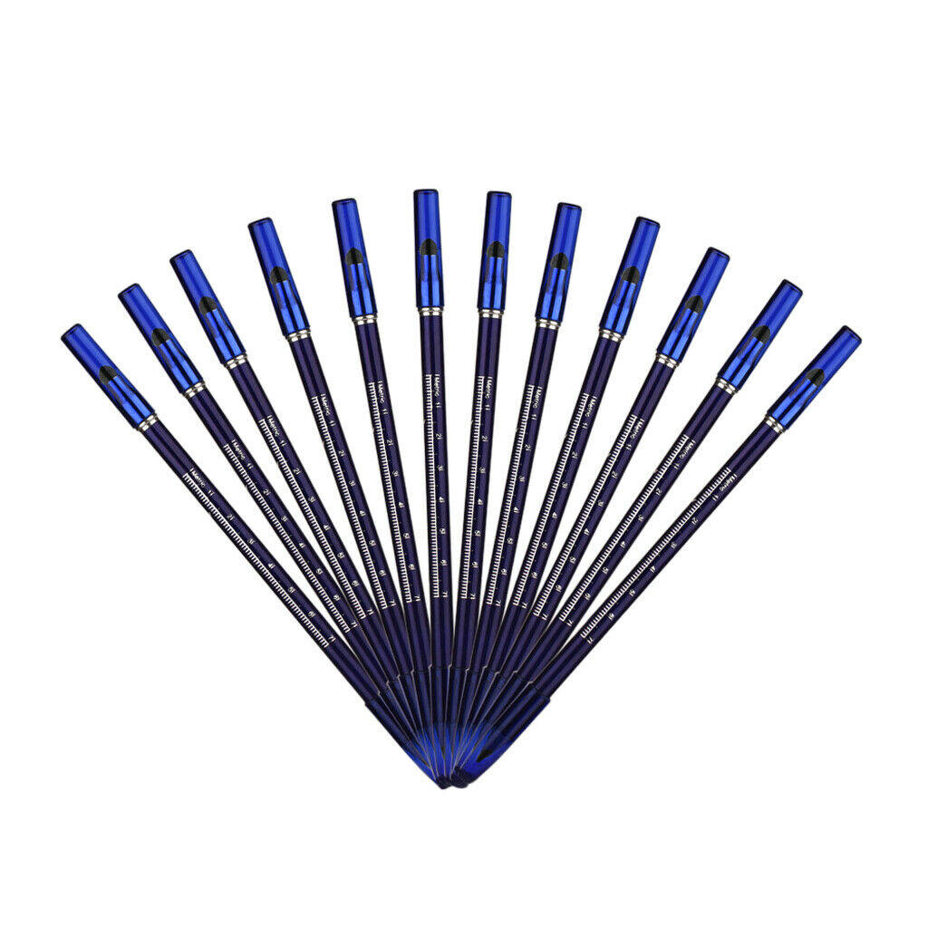 12Pcs/Pack Eye Brow Define + Fill Pencil Makeup Tool, Coffee - Waterproof and