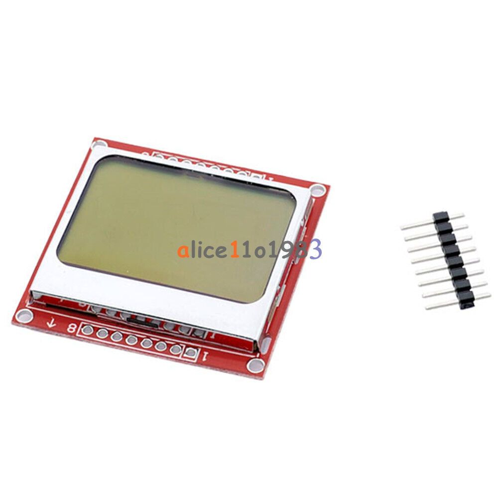 2PCS 84x48 Nokia LCD Module Blue Backlight Adapter PCB Nokia 5110 LCD Arduino