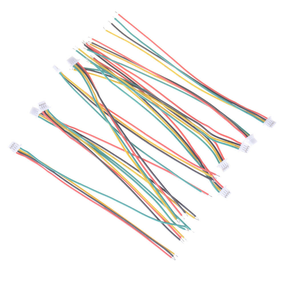 10Pcs Mini Micro JST 1.0 SH 1.0mm 4-Pin Connector Plug With Wires Cables 1.l8