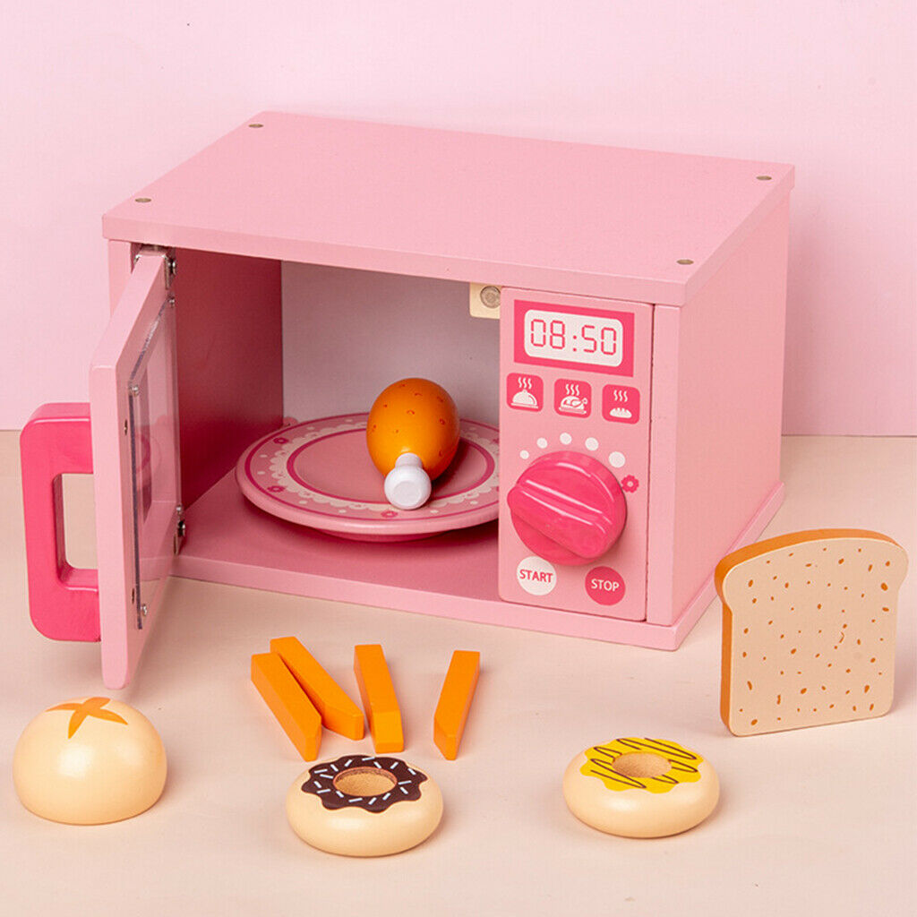 Microwave Toys Simulation Pretend Play Kids Oven Early Preschool Play House