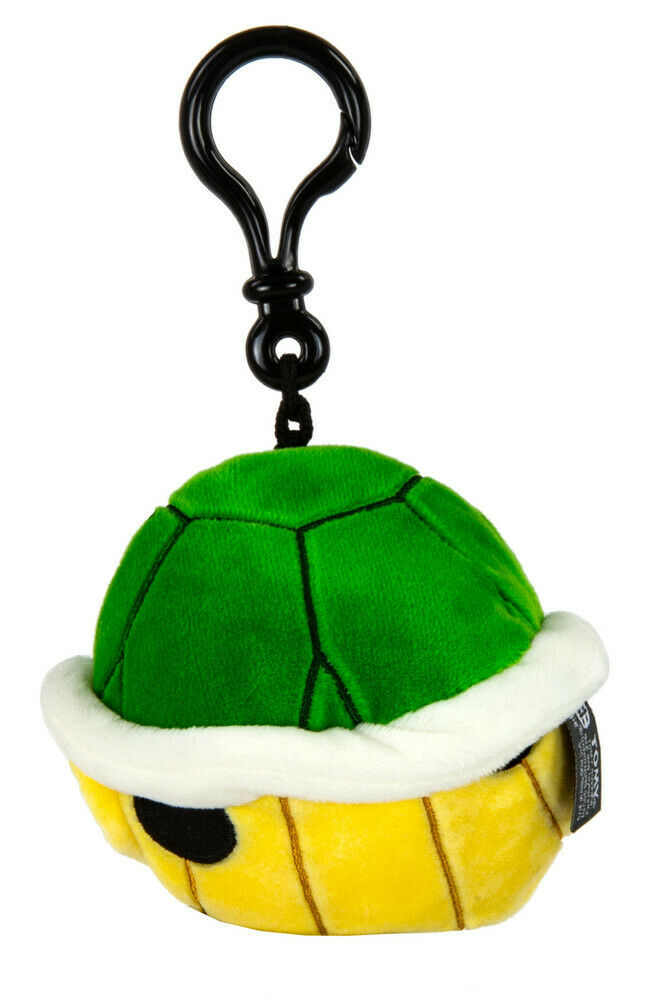 T12948 MOCCHI-MOCCHI Clip On Green Shell Keyring Soft Plush Super Mario 120x83mm