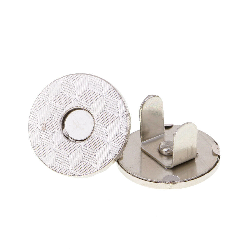 20 Sets Bag Purse Clasps Sewing Buttons Magnetic Metal Snaps Fasteners