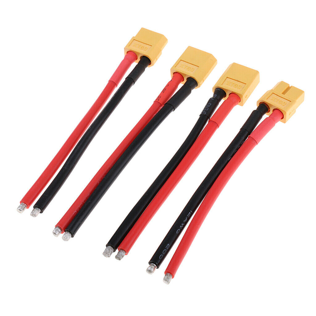 2 Pairs XT60 Plug Charger Line Cable Wire Harness for RC Models