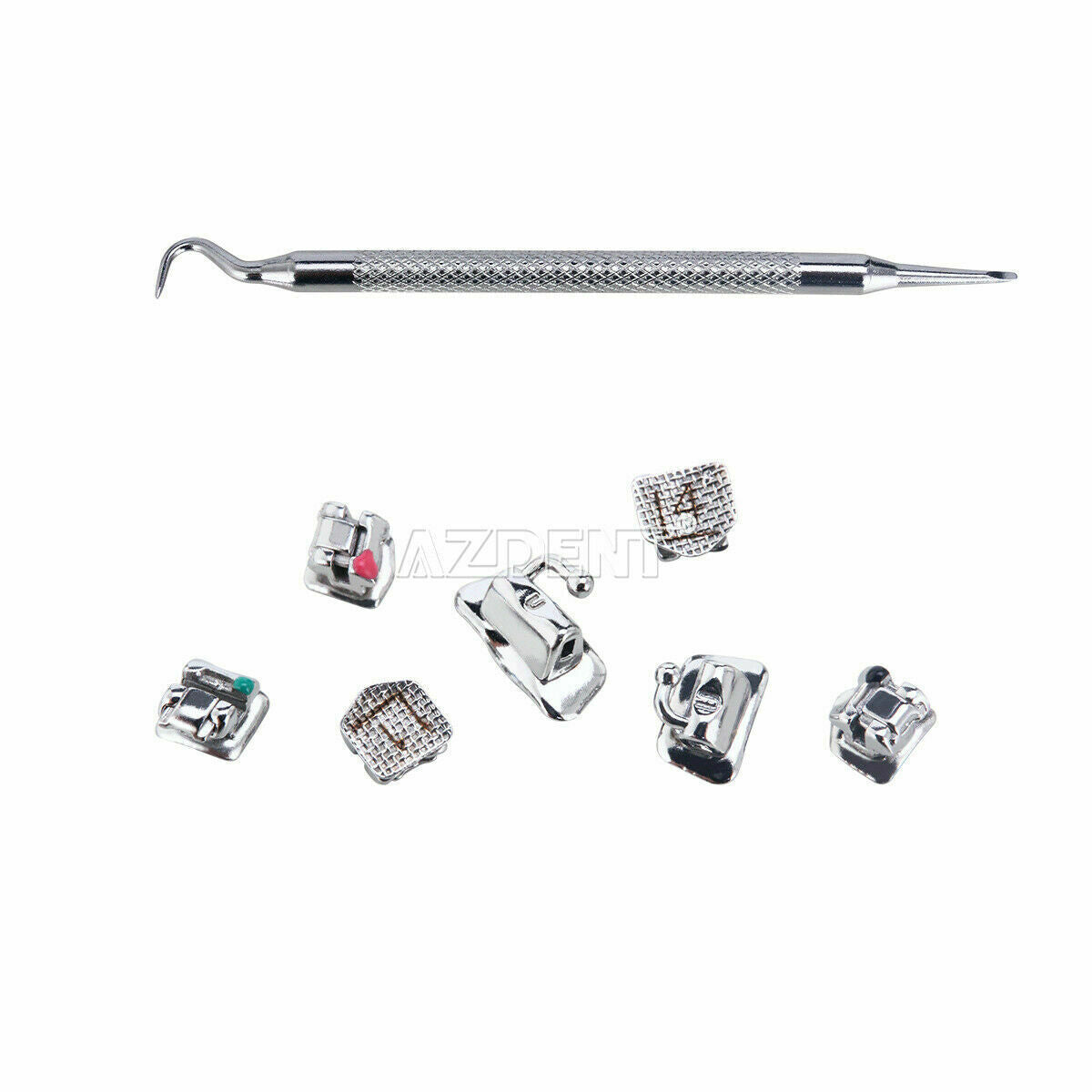 10Box AZDENT Metal Self-Ligating Brackets with Buccal Tube Damon Q system