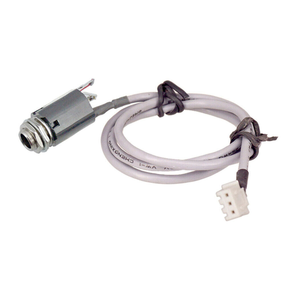 Acoustic Guitar Pickup EQ Cable with 6.35mm Endpin Output   3 Pin Plug