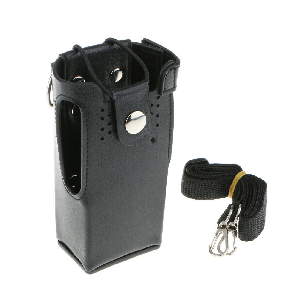 Walkie-Talkie PU Leather Belt Pouch for  Radio GP328 GP338 GP340 GP380 PTX760