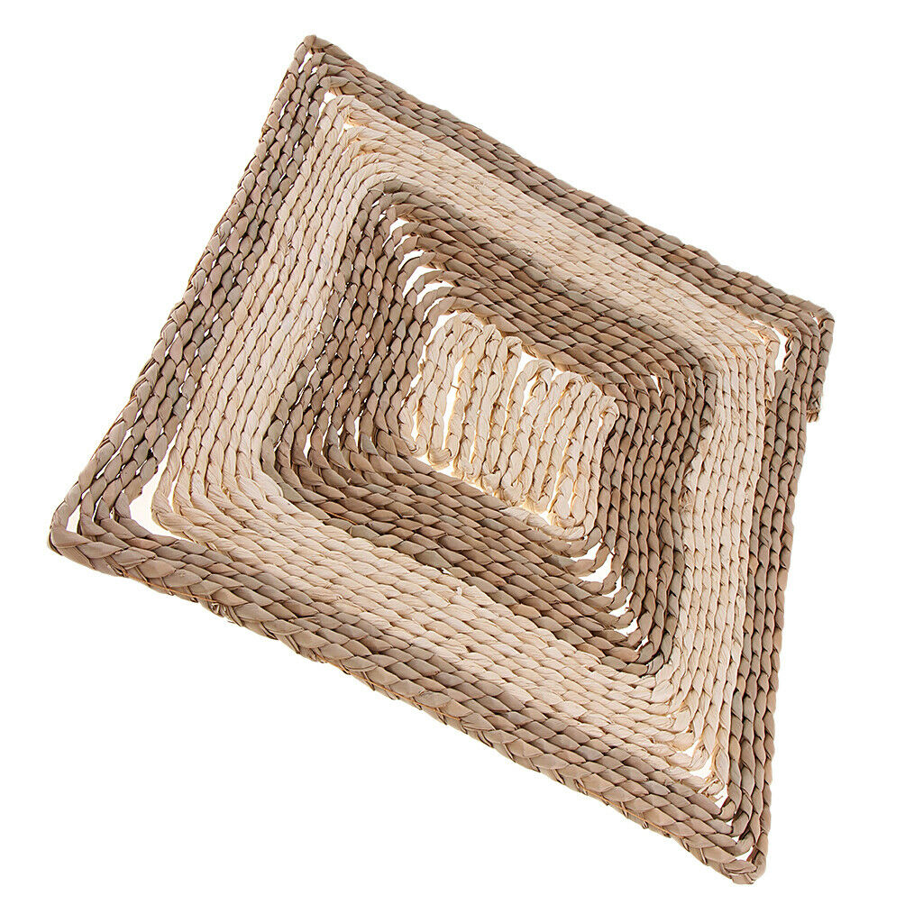 Rustic Handmade Woven Cushion Chair Pad Braided Seat Floor Pillow Patio