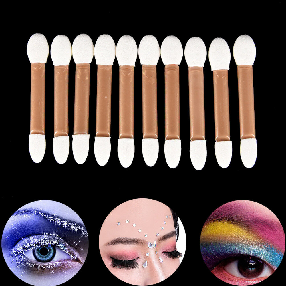 10x Makeup Double-end Eye Shadow Eyeliner Brush Sponge Applicator Tool Bru.l8