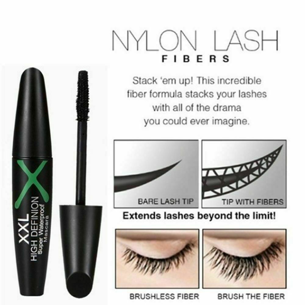 4D Silk Fiber Eyelash Mascara Extension Makeup Black Waterproof Eye Lashes US