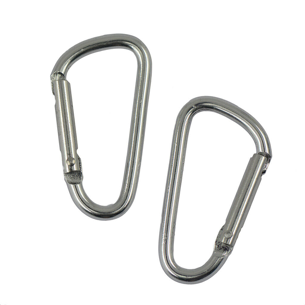 40Pcs Aluminum Carabiners Keychain D Shape Durable D-Ring Carabiner Clip Hook