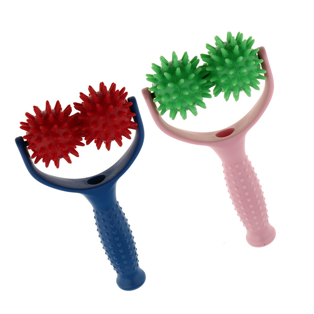 2x Travel Plastic Spiky Massage Ball Shoulder Muscle Massager Tools for Pain