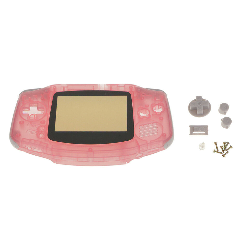 Clear Pink Casing (Case/Shell/Housing) Kit For   Game Boy Advance GBA