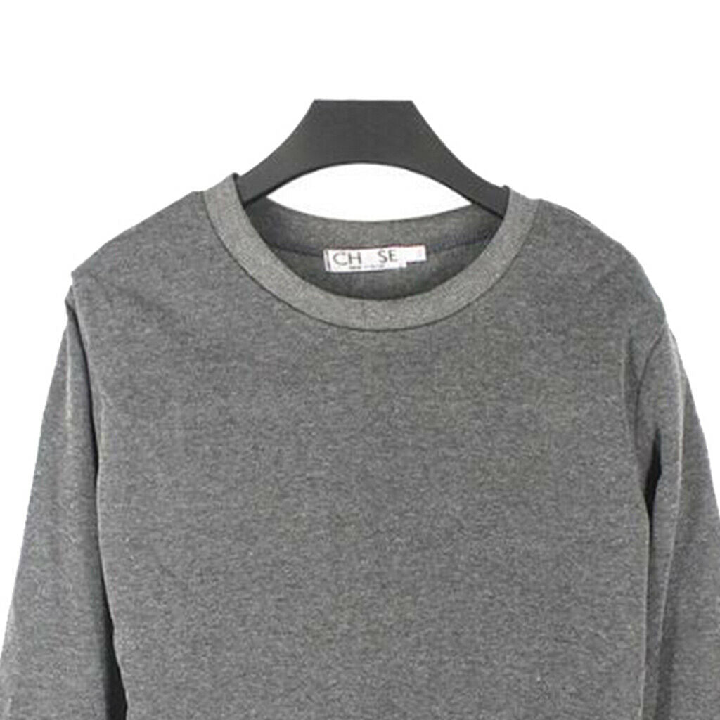 Long Sleeve Crewneck Sweatshirt Unisex Pullover Hoodie Fleece Lined  3XL