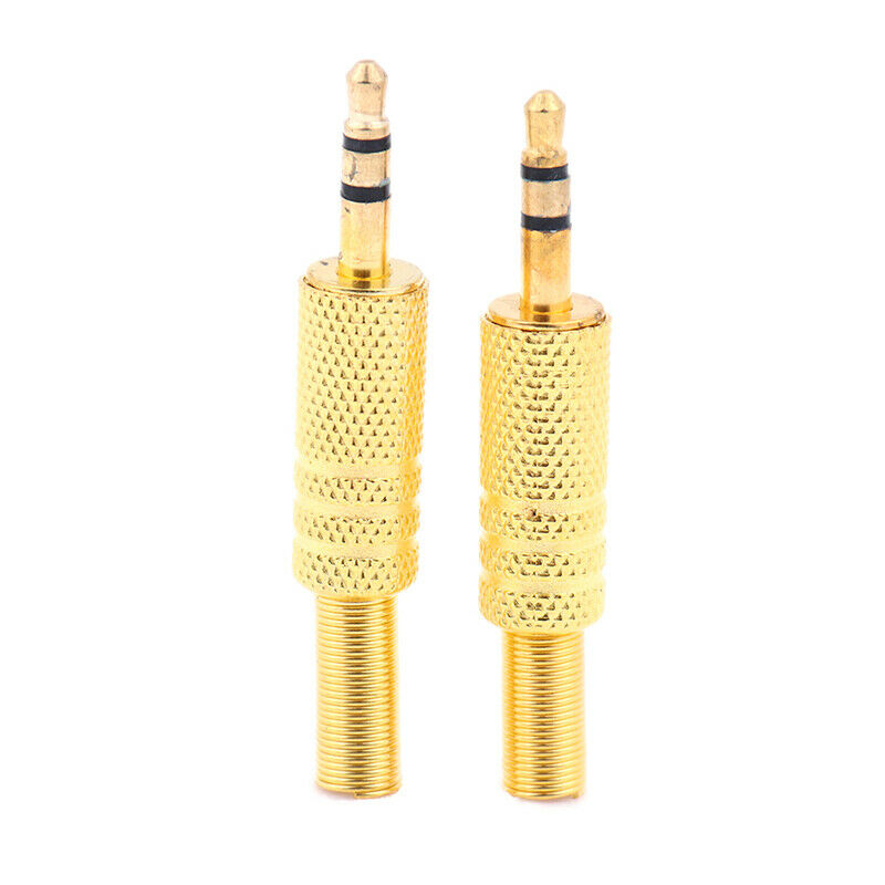 2Pcs Stereo 3.5mm Headphone Earphone DIY Male Audio Jack Plug Solder Conn.l8